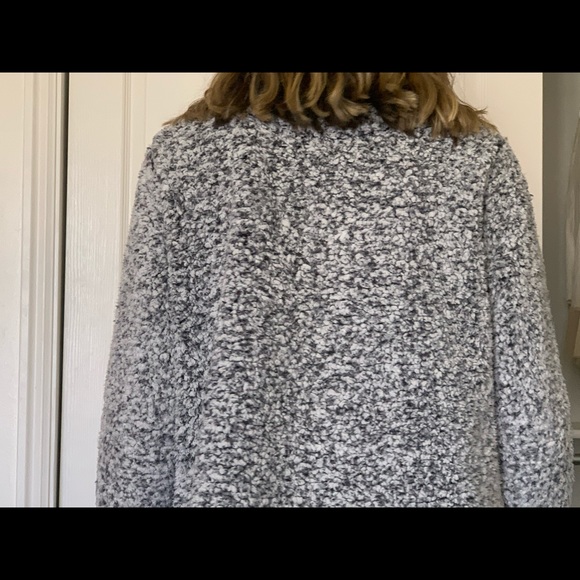 black and white teddy quarter zip - Picture 2 of 2